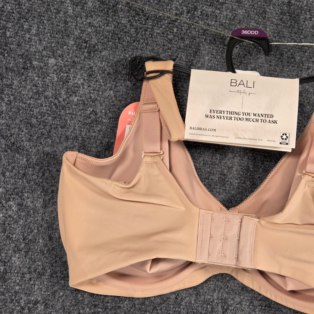 Bali Smoothing Minimizer Underwire Bra Size 36DDD Nude Full Coverage‎ Lined - Picture 8 of 9